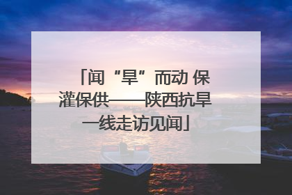 闻“旱”而动 保灌保供——陕西抗旱一线走访见闻