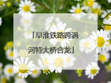 阜淮铁路跨涡河特大桥合龙