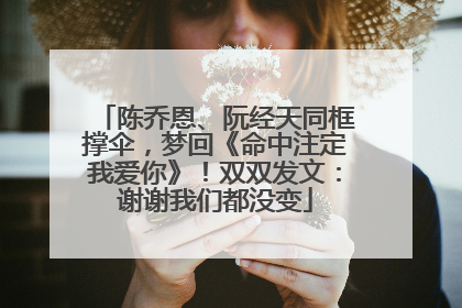 陈乔恩、阮经天同框撑伞，梦回《命中注定我爱你》！双双发文：谢谢我们都没变