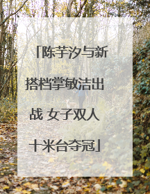 陈芋汐与新搭档掌敏洁出战 女子双人十米台夺冠