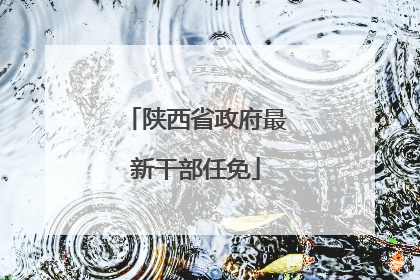 陕西省政府最新干部任免