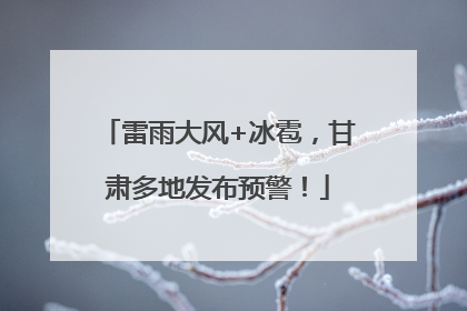 雷雨大风+冰雹，甘肃多地发布预警！