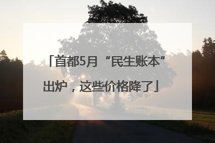 首都5月“民生账本”出炉，这些价格降了