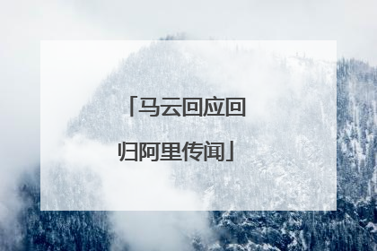 马云回应回归阿里传闻