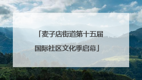麦子店街道第十五届国际社区文化季启幕