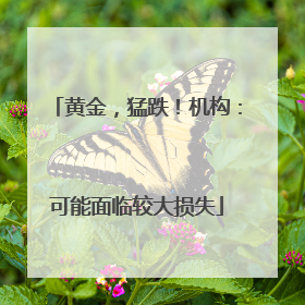 黄金，猛跌！机构：可能面临较大损失