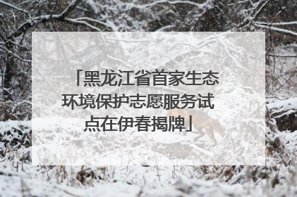 黑龙江省首家生态环境保护志愿服务试点在伊春揭牌