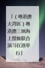 （粤港澳大湾区）粤港澳三地海上搜救联合演习在港举行