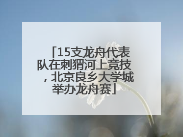 15支龙舟代表队在刺猬河上竞技，北京良乡大学城举办龙舟赛