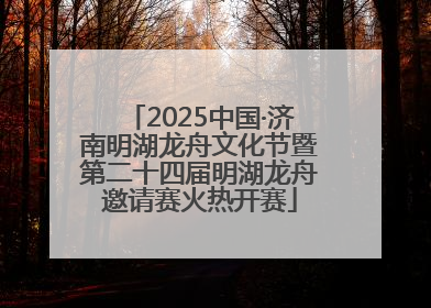 2025中国·济南明湖龙舟文化节暨第二十四届明湖龙舟邀请赛火热开赛