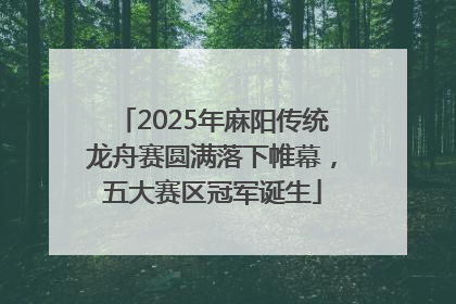 2025年麻阳传统龙舟赛圆满落下帷幕，五大赛区冠军诞生