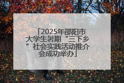 2025年邵阳市大学生暑期“三下乡”社会实践活动推介会成功举办