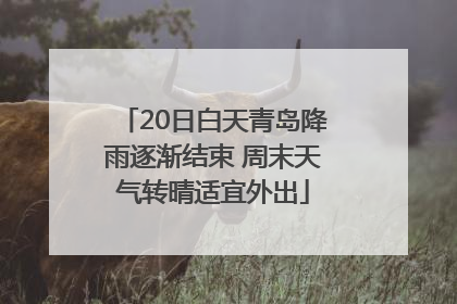 20日白天青岛降雨逐渐结束 周末天气转晴适宜外出