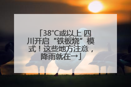 38℃或以上 四川开启“铁板烧”模式！这些地方注意，降雨就在→