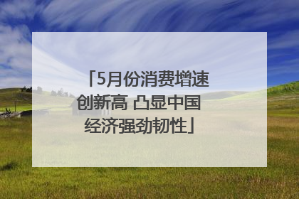 5月份消费增速创新高 凸显中国经济强劲韧性