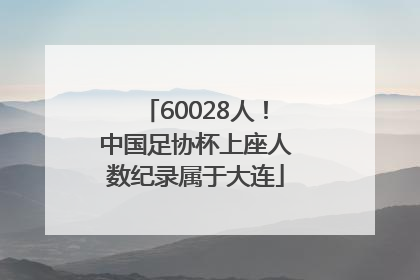 60028人！中国足协杯上座人数纪录属于大连