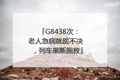G8438次：老人急病就医不决，列车果断施救